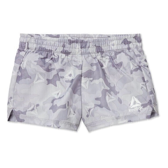 NWT Reebok Gray Silver Camo Print Woven Running Shorts Size 6 - Picture 10 of 10